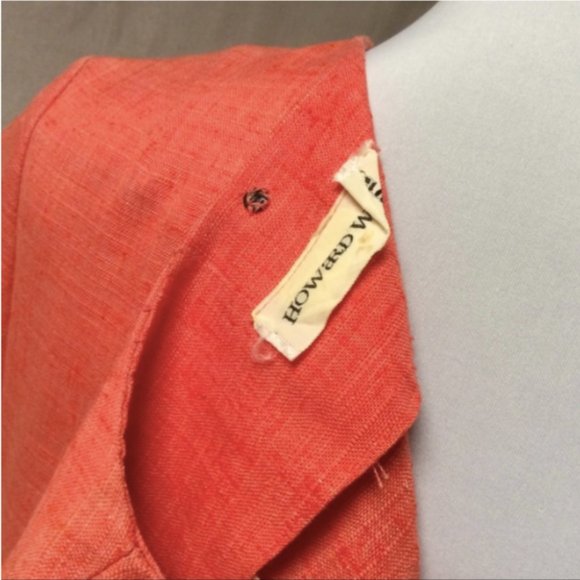 Vtg. 1960’s Howard Wolf Orange Dropwaist Dress - Picture 6 of 6